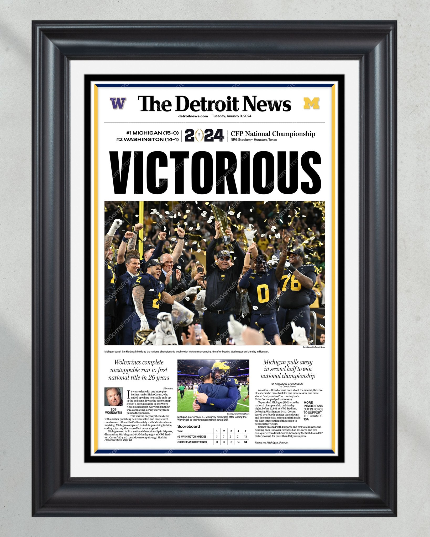 Michigan Frame Michigan Wolverines NCAA – Title Game Frames