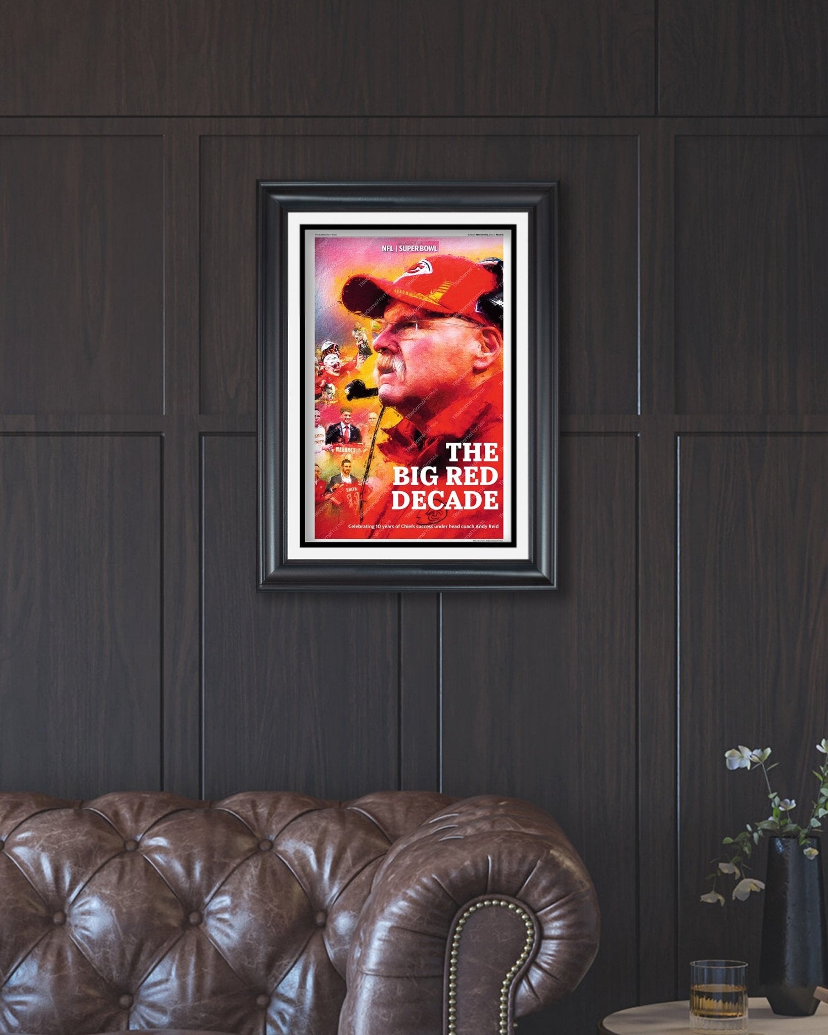 Andy Reid Chiefs “The Big Red Decade” Framed Commemorative Poster ...