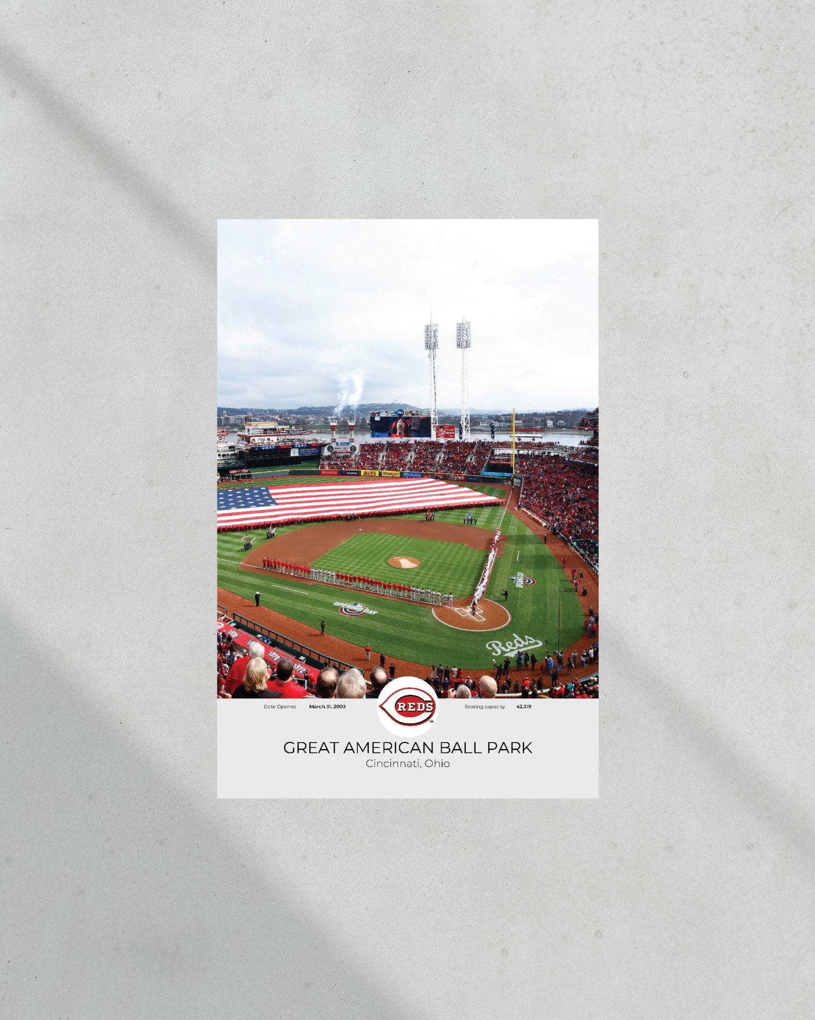 Cincinnati Reds Frame Cincinnati Reds Great American Ball Park Framed Print – TitleGameFrames.com