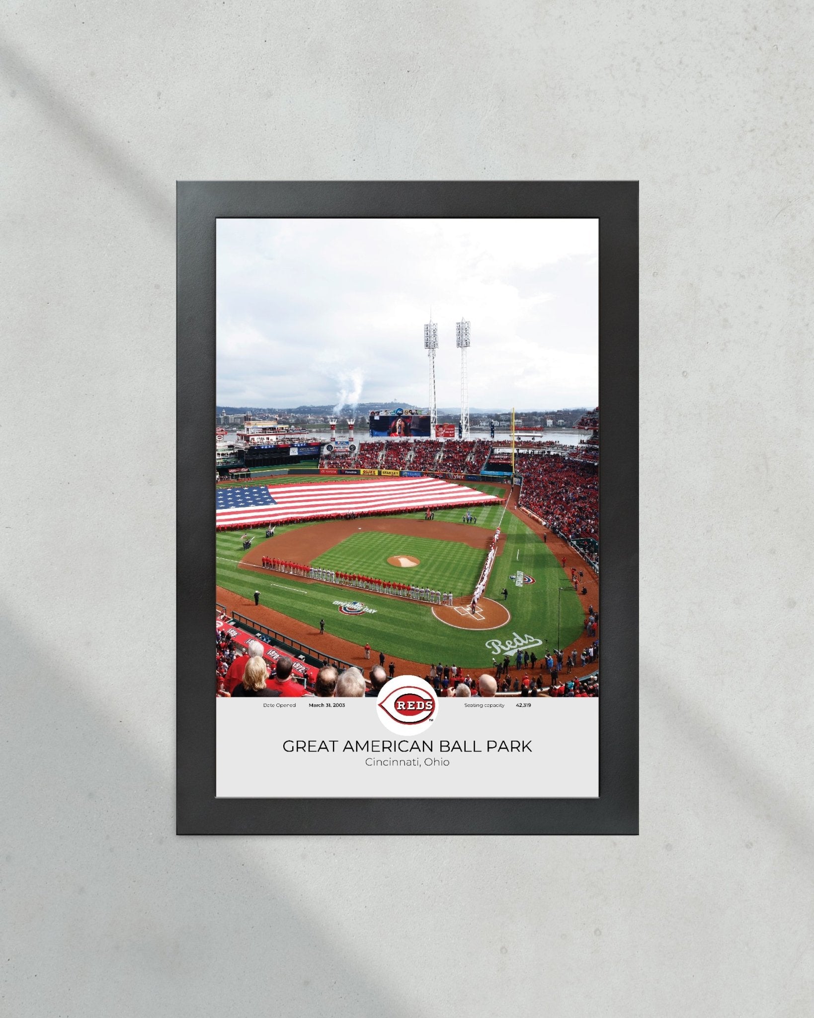 Cincinnati Reds Frame Cincinnati Reds Great American Ball Park Framed Print – Title Game Frames