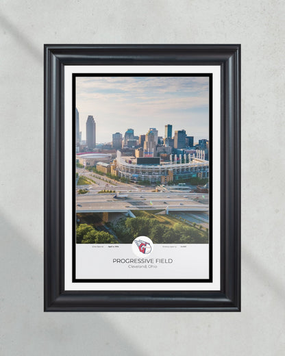 Cleveland Guardians Progressive Field Framed Print - Title Game Frames