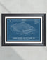 Kansas City Chiefs Arrowhead Stadium Blueprint Football Wall Art - Title Game Frames