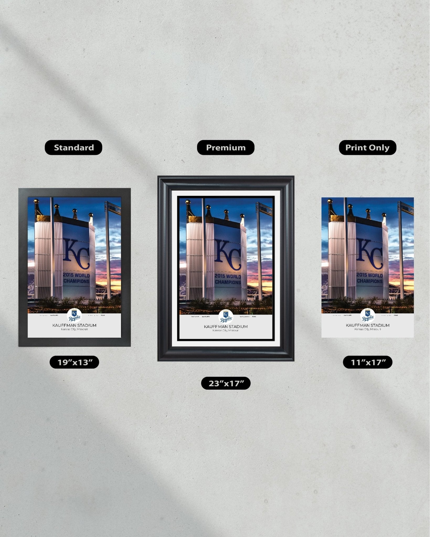 Kansas City Royals Kauffman Stadium Framed Print - Title Game Frames