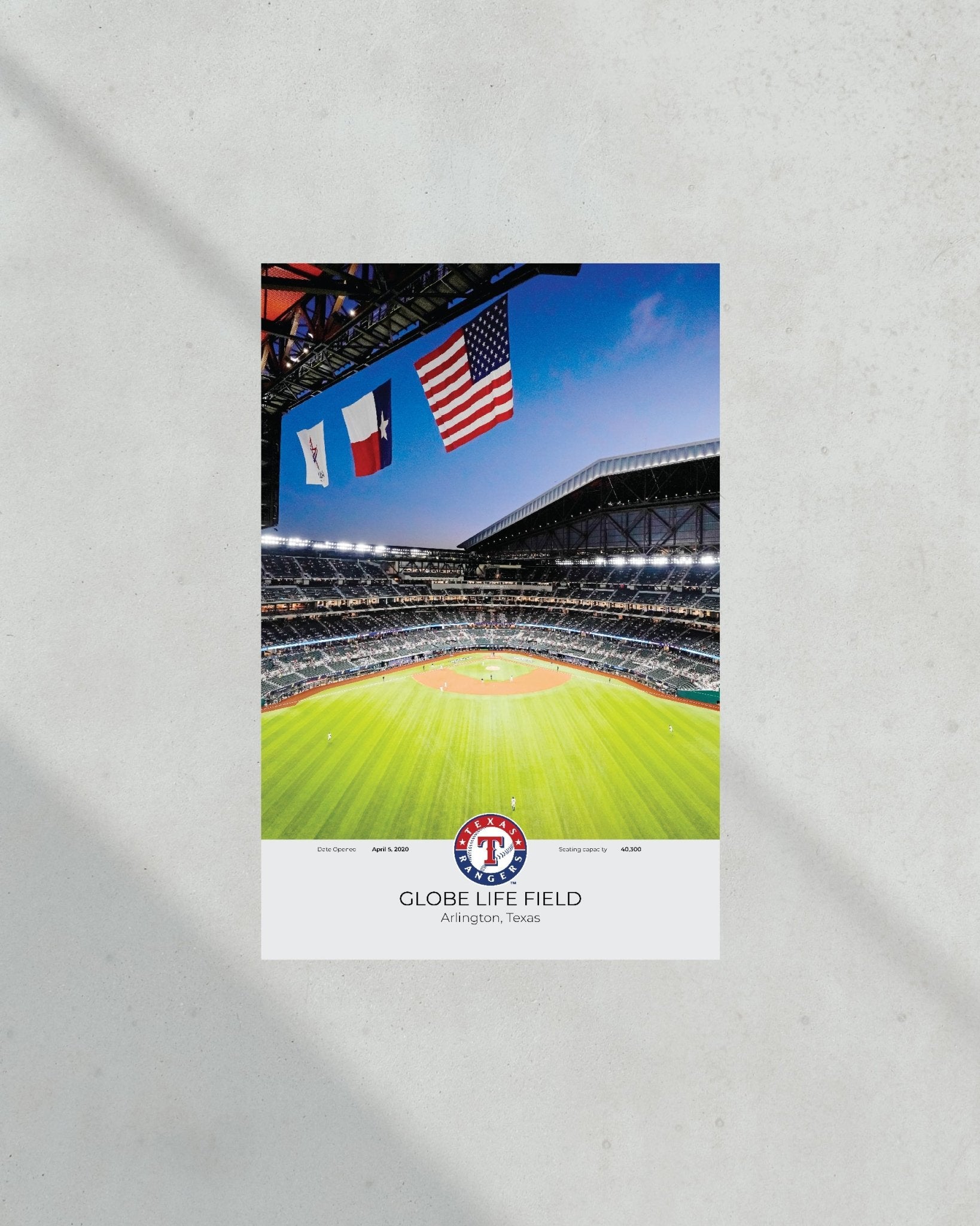 Texas Rangers Frame Texas Rangers Globe Life Field Framed Print β TitleGameFrames.com