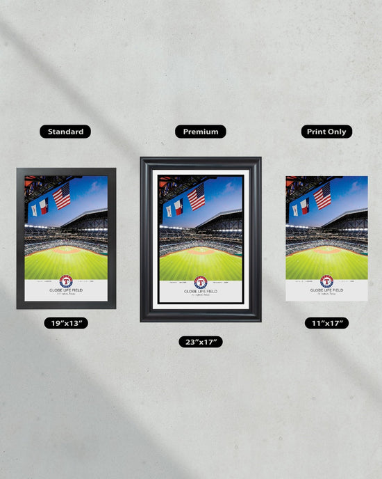 Texas Rangers Globe Life Field Framed Print – TitleGameFrames.com